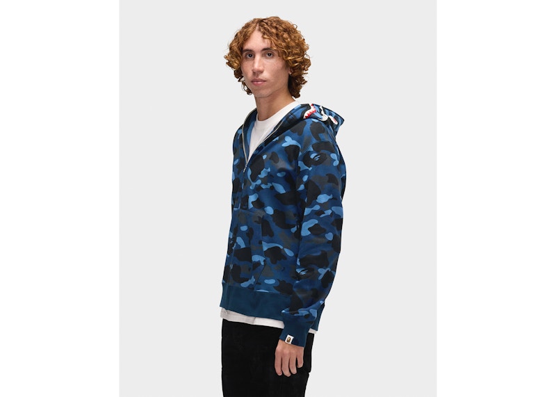 BAPE Color Camo Shark Full Zip Hoodie Blue