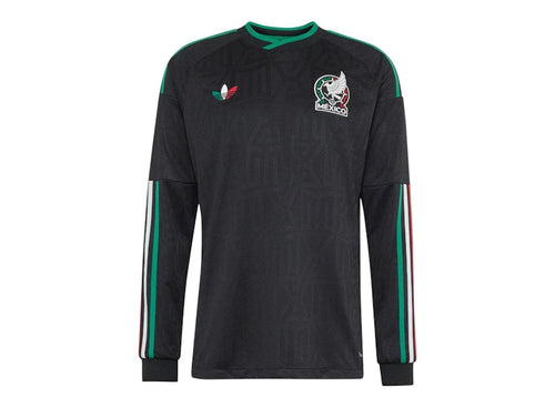 adidas Mexico 26 Third Authentic Long Sleeve Jersey Black