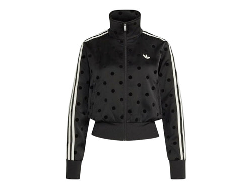 adidas Women's Satin Polka Dots TT Track Jacket Black