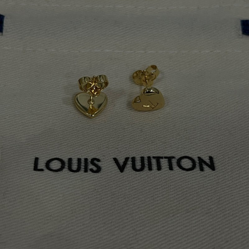Louis Vuitton Heart 18K Gold Earrings